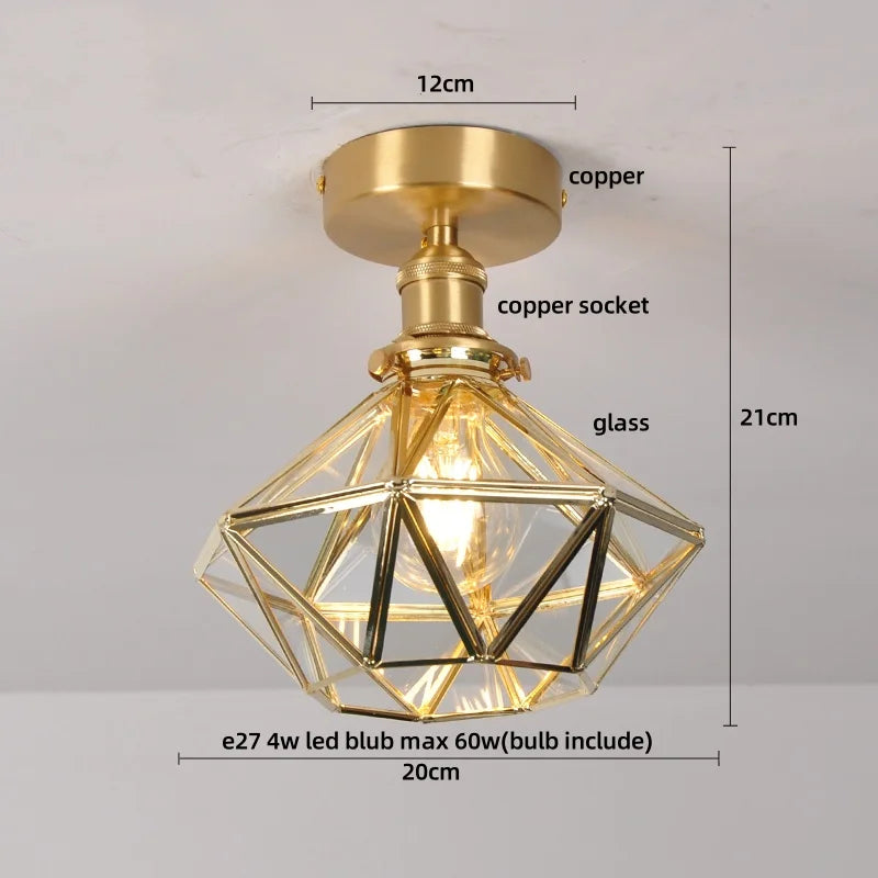DecorBites™ Copper Canopy LED Ceiling Lamp Modern Nordic Flower Acrylic Light Fixtures