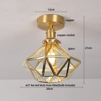 DecorBites™ Copper Canopy LED Ceiling Lamp Modern Nordic Flower Acrylic Light Fixtures