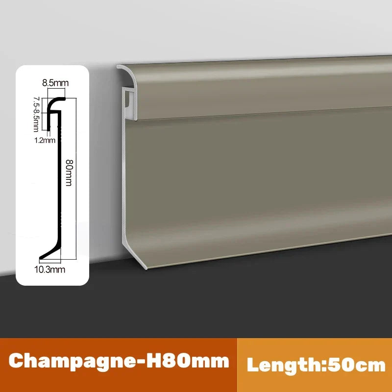 DecorBites™ LED Skirting Line Aluminum Profile for Stylish Backlighting, Stair Lighting & Wall Trim