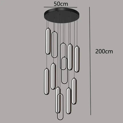 DecorBites™ LED Staircase Chandeliers | Modern Pendant Light for Living Room