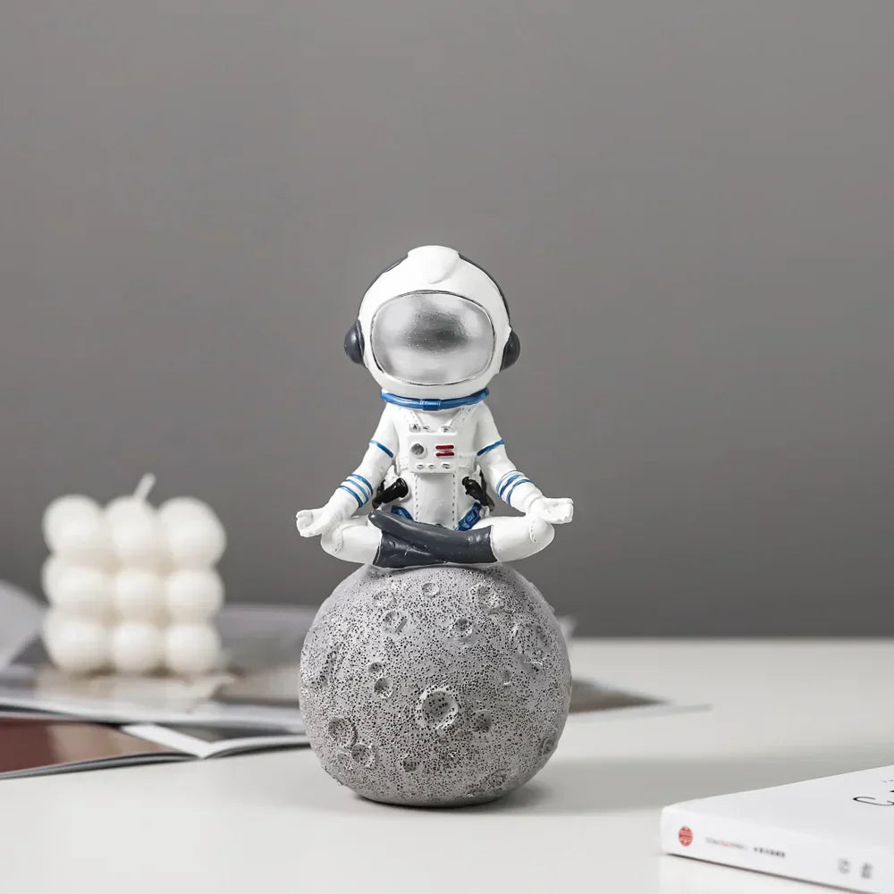 DecorBites™ Astronaut Resin Figurines: Modern Space Ornaments for Home Decor and Gift