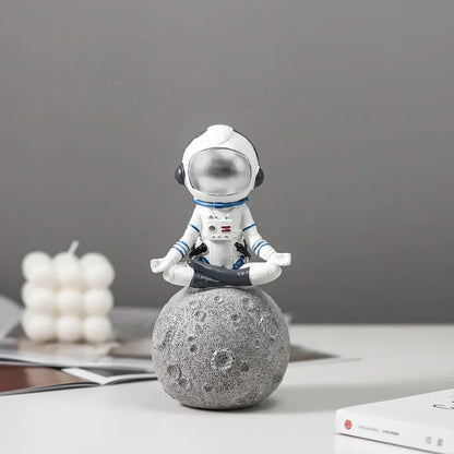 DecorBites™ Astronaut Resin Figurines: Modern Space Ornaments for Home Decor and Gift