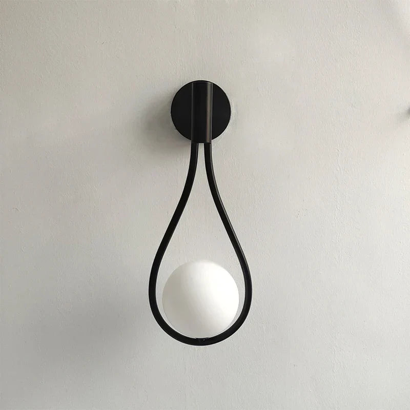 DecorBites™ Brass Glass Ball Wall Light Minimalist Living Room Decor Lighting Fixtures