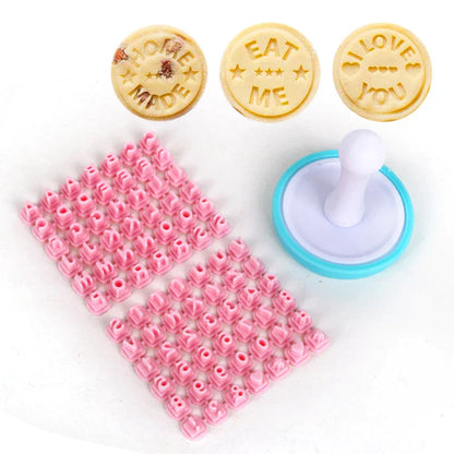 DecorBites™ Cookie Stamps Number Printing Mold for Baking Decor and Pastry Cutter