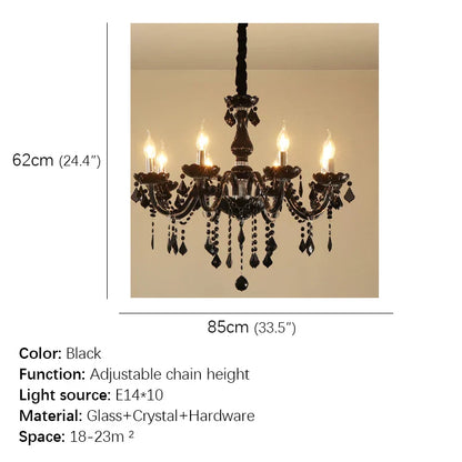 DecorBites™ Crystal Pendant Chandelier for Luxurious Living Room, Restaurant, Bedroom & Villa