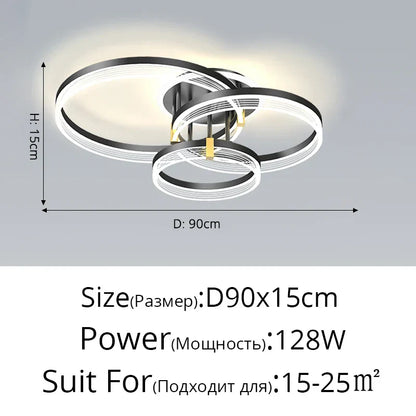 DecorBites™ Acrylic Circle Chandelier Pendant Lights - Modern Indoor Lighting Decor for Living Room