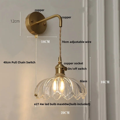 DecorBites™ Clear Glass LED Wall Light - Modern Nordic Design