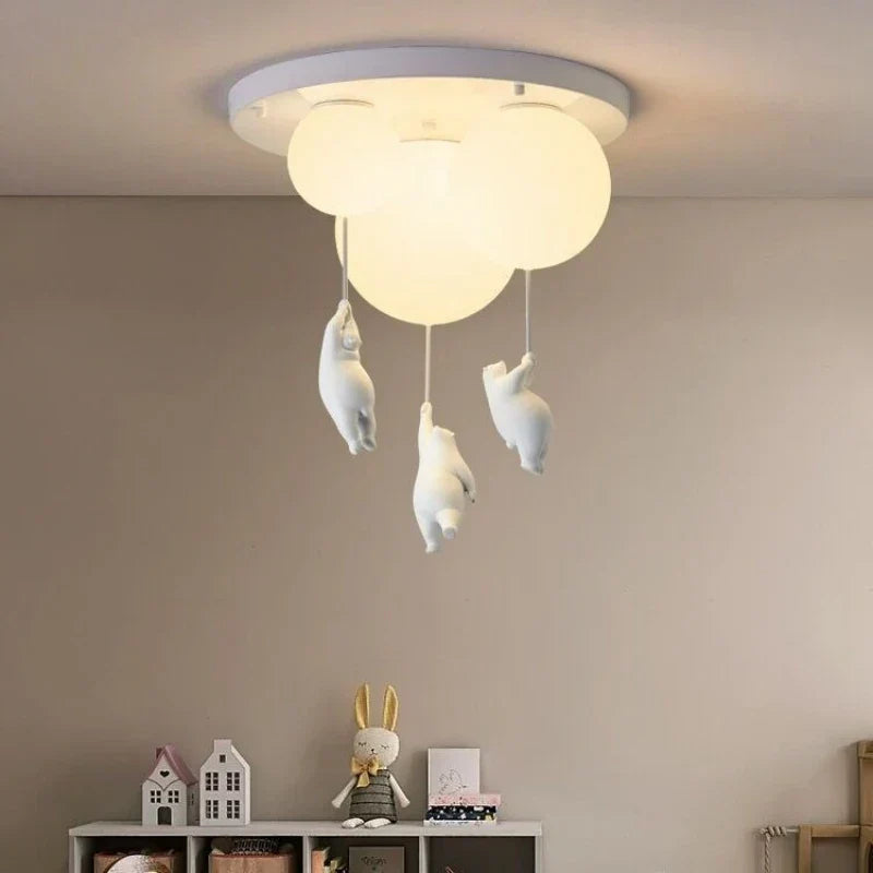 DecorBites™ Bear Resin Pendant Light for Children's Room & Kindergarten