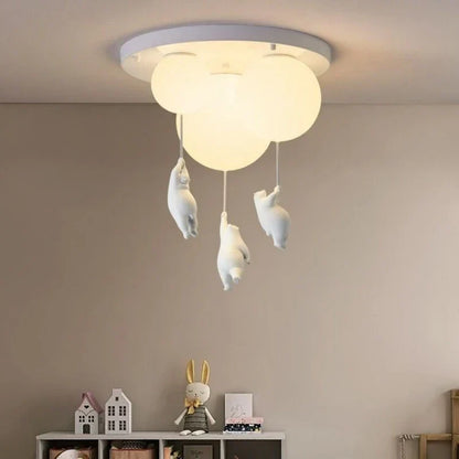 DecorBites™ Bear Resin Pendant Light for Children's Room & Kindergarten