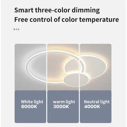 DecorBites™ LED White Ceiling Chandelier with Remote Control