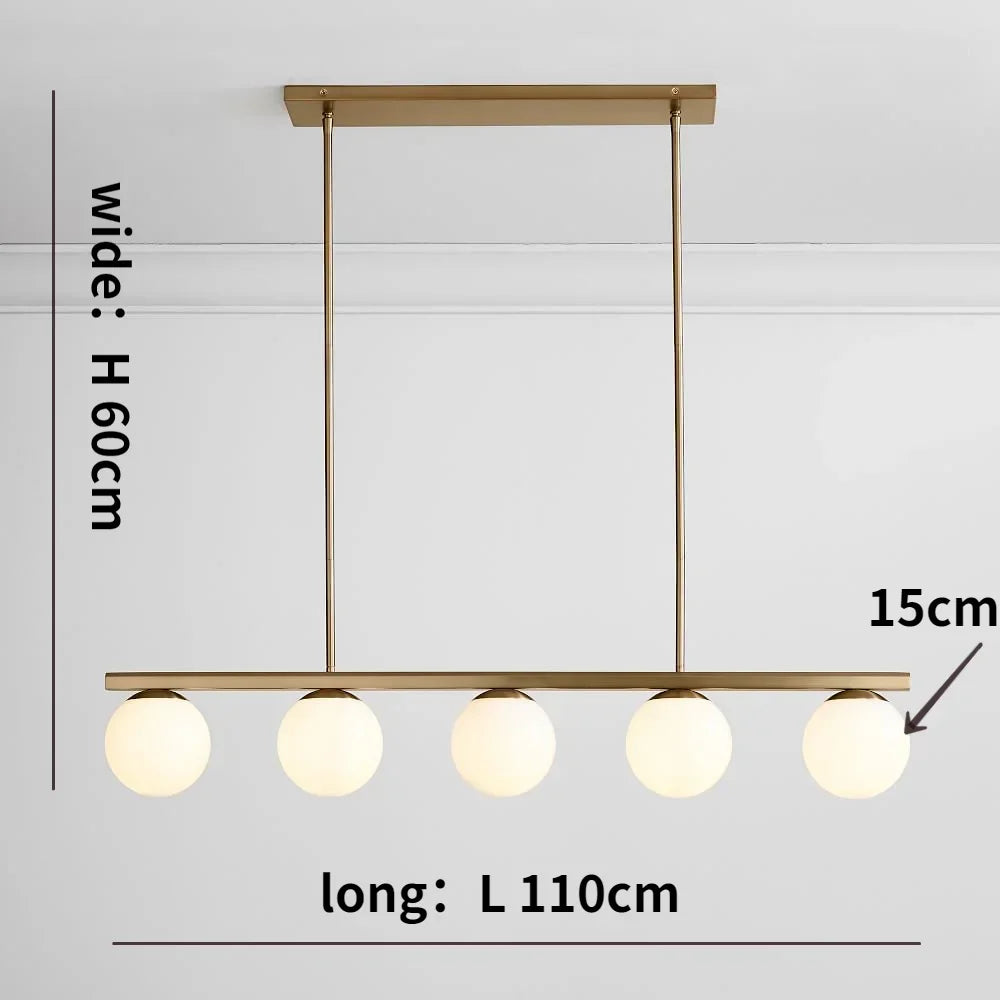DecorBites™ Glass Ball Chandelier LED Hanging Lamp Modern Nordic Style Pendant Light