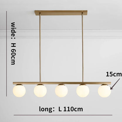 DecorBites™ Glass Ball Chandelier LED Hanging Lamp Modern Nordic Style Pendant Light