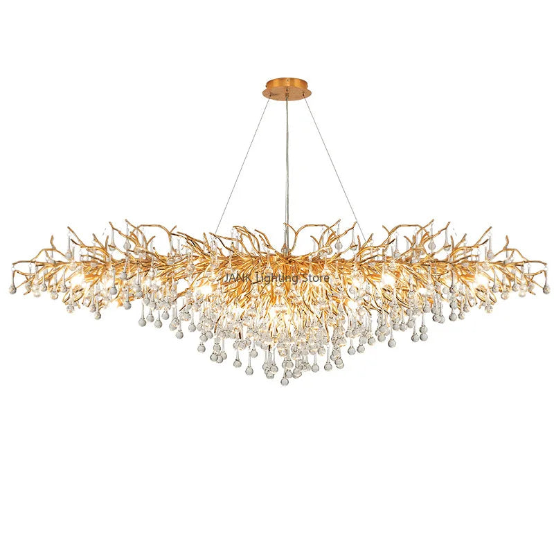 ™ Gold Crystal Tree Branch Chandelier for Dining Living Room Bedroom Decor