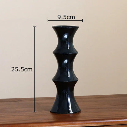 DecorBites™ Bamboo Shape Ceramic Vase: Table Decoration & Floral Arrangement in Room