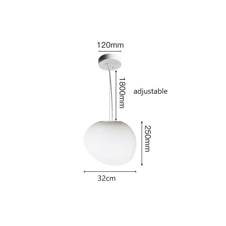 DecorBites™ Cobblestone Glass LED Pendant Lights Chandelier for Villa Hotel Loft Stairway