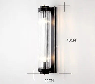 DecorBites™ Black Gold Crystal Wall Sconce LED Light for Bedroom Living Room Home Décor