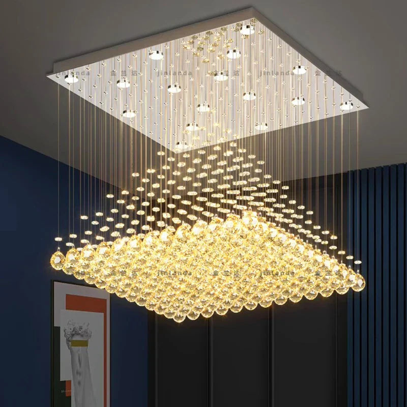 DecorBites™ Crystal Chandelier | Dining Room Pendant Light | Indoor Ceiling Fixture