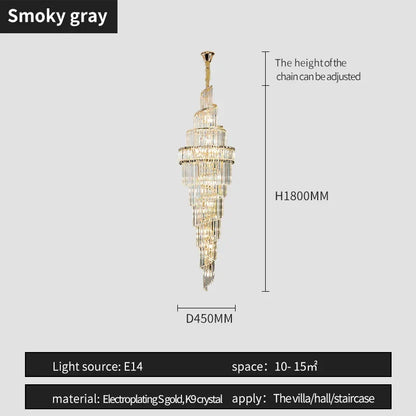 DecorBites™ K9 Deluxe Crystal Pendant Chandelier: Dazzling LED Ceiling Light for Modern Elegance