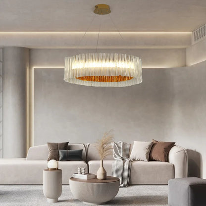 DecorBites™ Acrylic Ceiling Chandelier for Art Restaurant Hotel LED Ring Light