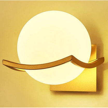 DecorBites™ Gold Glass Ball Wall Lamp for Modern Indoor Lighting Décor