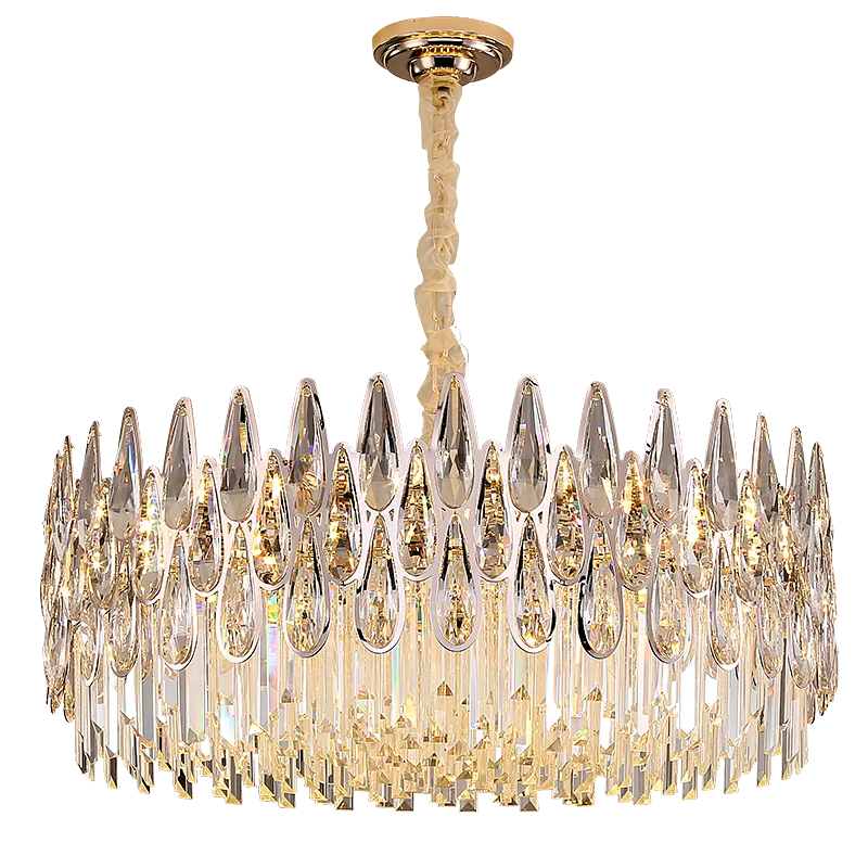 DecorBites™ Crystal Chandelier Duplex Spiral Staircase Post-modern Luxury Light