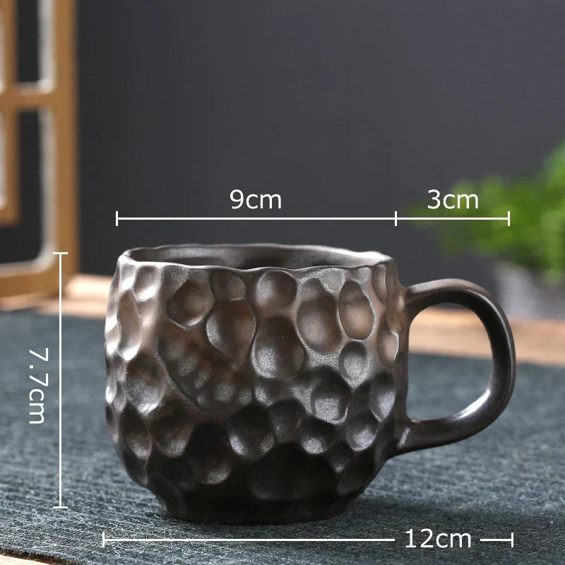 DecorBites™ Hammer Pattern Porcelain Mugs, Set of 2