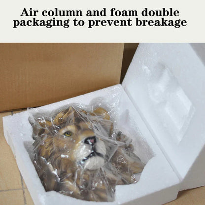 DecorBites™ Animal Head Wall Hanger: Decorative Resin Wildlife Hook Rack Statue