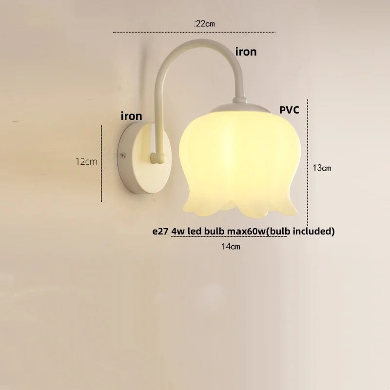 DecorBites™ Iron LED Wall Sconce Pull Chain Switch Stair Light Fixture for Study Hallway