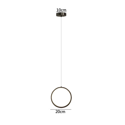 DecorBites™ Black LED Pendant Light: Elegant Bedroom Hanging Lamp, Small Chandelier