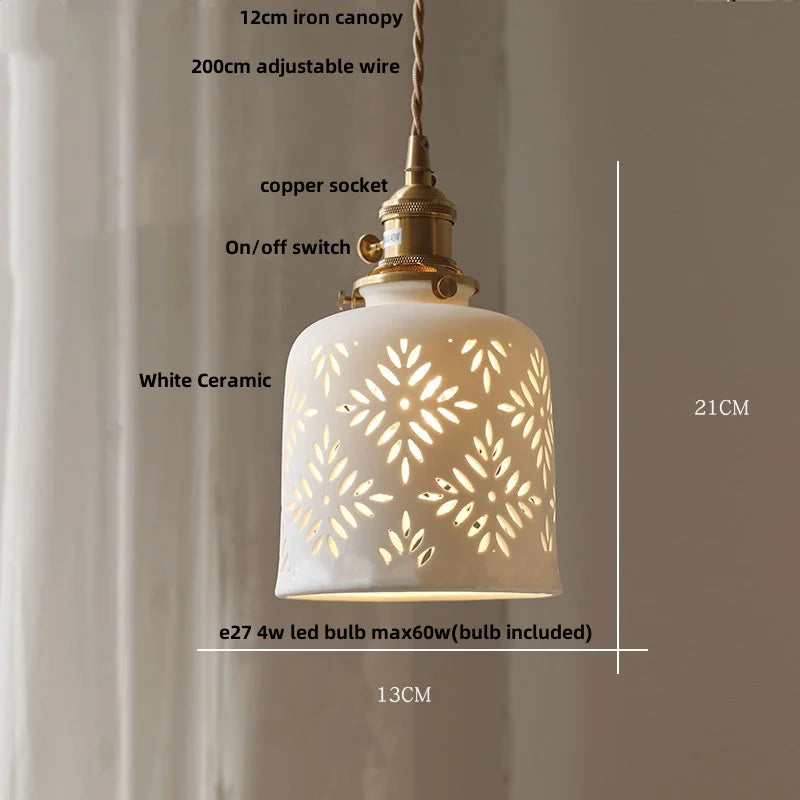 DecorBites™ Ceramic LED Pendant Lights Modern Nordic Indoor Hanging Lamp