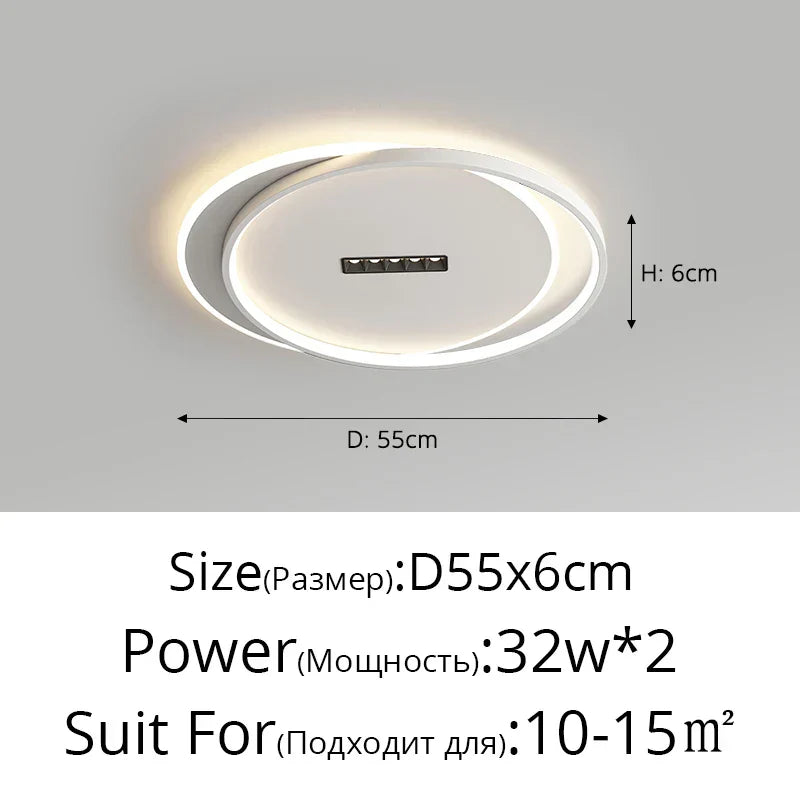 DecorBites™ LED Chandelier Lights Indoor Lighting Room Decor White Black Lamps With Spotlight