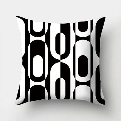 DecorBites™ Geometric Stripes Pillowcase 45x45cm Polyester Cushion Cover for Living Room