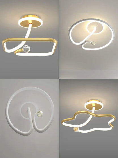 DecorBites™ Black Crystal Chandelier for Bedroom and Living Room Lighting