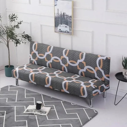 DecorBites™ Armless Futon Sofa Cover Slipcover Elastic No Armrest