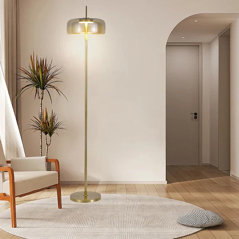 DecorBites™ Glass LED Floor Lamp Modern Luxury Home Decor Living Room Lighting