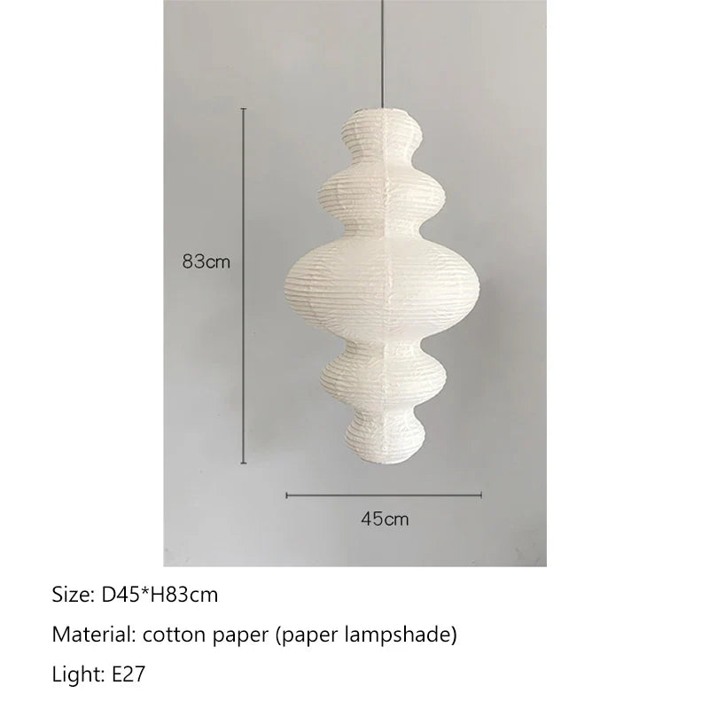 DecorBites™ Akari Rice Paper Pendant Lamp for Living Room Bedroom - Wabi Sabi Design