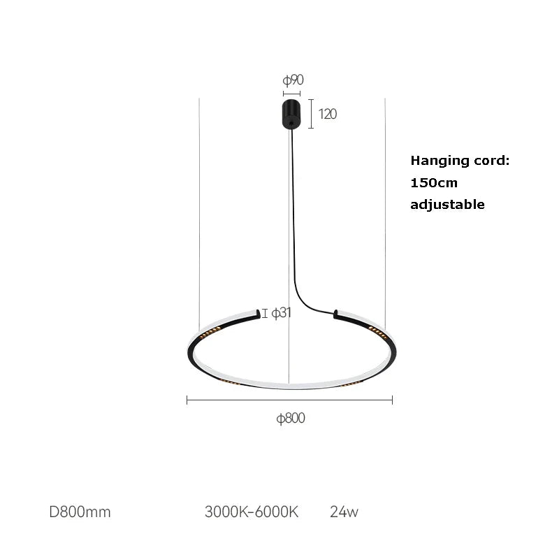 DecorBites™ LED Square Sensor Chandelier for Living Room Lighting