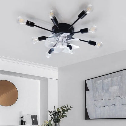DecorBites™ Industrial Ceiling Fan with Remote Control & LED Lights