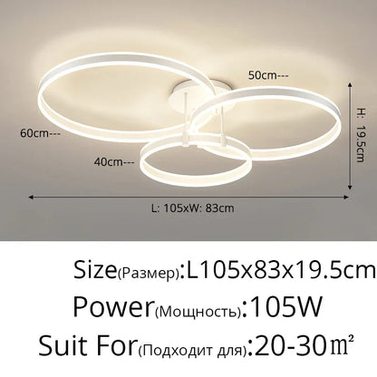 DecorBites™ LED Acrylic Chandeliers Up/Down Lights Lusters for Living Room Bedroom Home Decor