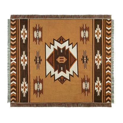 DecorBites™ Geometric Cotton Knitted Sofa Blanket & Tapestry