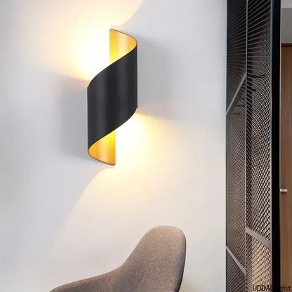 DecorBites™ Aluminum Outdoor Wall Lamp with Spiral Up and Down Light