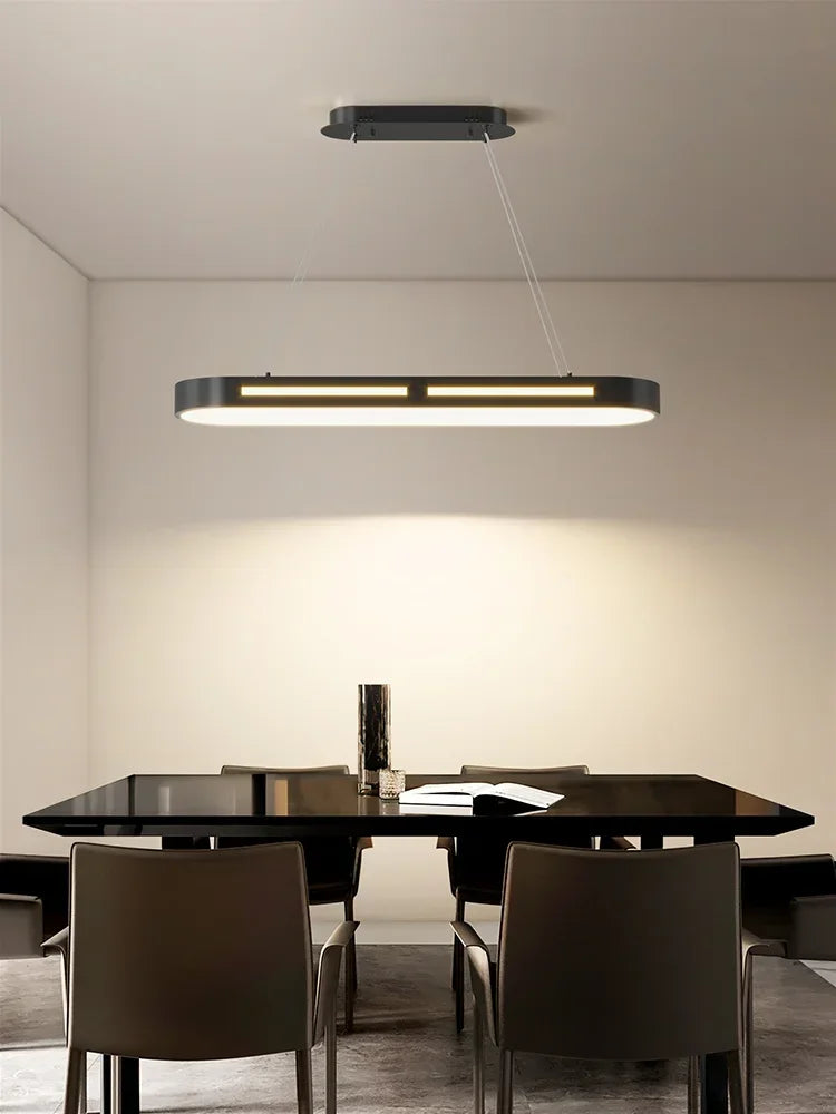 DecorBites™ LED Office Chandelier: Modern Minimalist, Creative & Luxe Dining Room Lighting