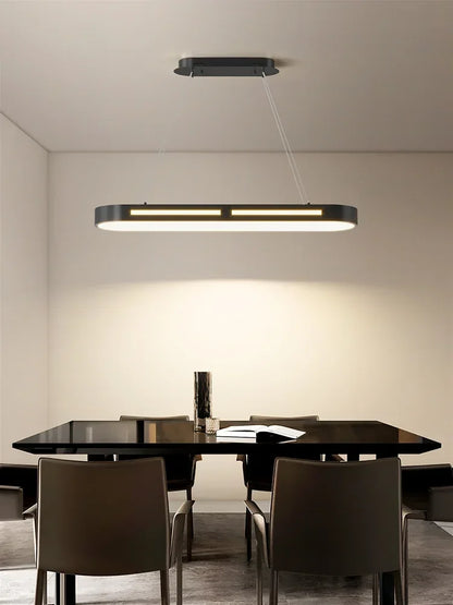 DecorBites™ LED Office Chandelier: Modern Minimalist, Creative & Luxe Dining Room Lighting