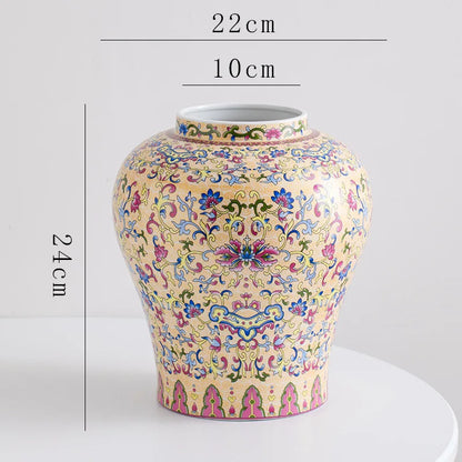 DecorBites™ Blue White Porcelain Flower Vase: Elegant Ceramic Home Decor & Storage Solution