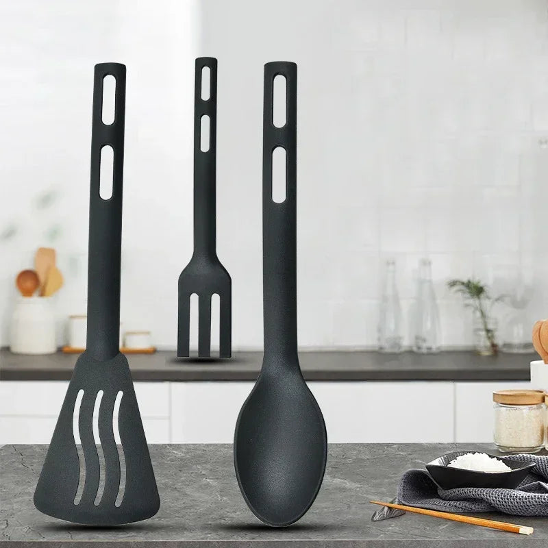 DecorBites™ Kitchen Utensils Set Silicone Spatula Slotted Spoon Portable Camping Cutlery