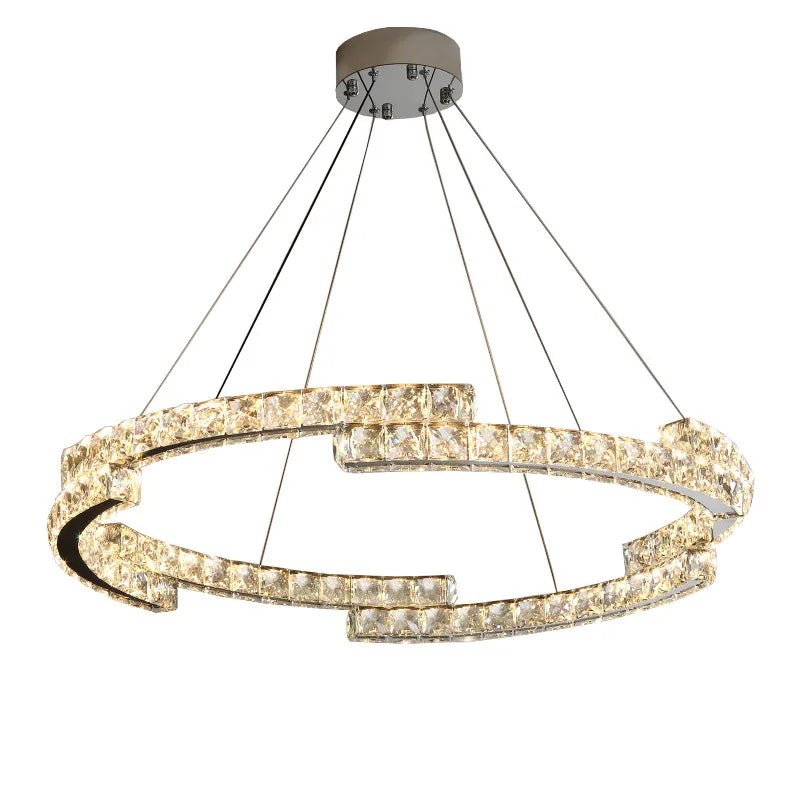 DecorBites™ Crystal Chandelier: Modern Luxury Living Room Lamps for Bedroom and Dining Room