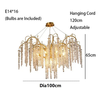 DecorBites™ Crystal LED Chandeliers: Luxury Ceiling Pendant Lighting for Home, Dining, and Living Spaces