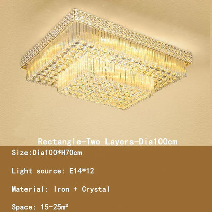 DecorBites™ Crystal LED Chandelier: Light Luxury Ceiling Lamps for Living Room, Bedroom, Kitchen, Hotel