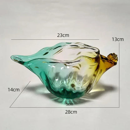 DecorBites™ Conch Candy Jar & Fruit Tray: Creative Transparent Glass Storage Basket