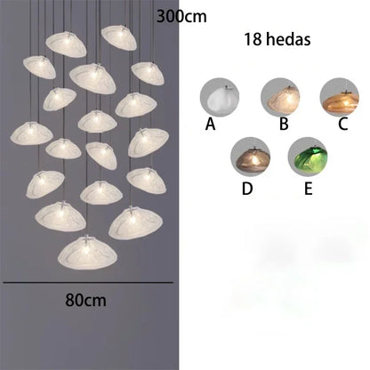 DecorBites™ Crystal Chandelier Stair Pendant Lamp | Modern Living Room Lighting Fixture